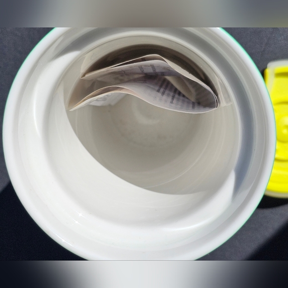 "1,LEFT"NEW,Starbucks ceramic tumbler "Spring 2023 Petunia" fushia/green textur… - Picture 5 of 5